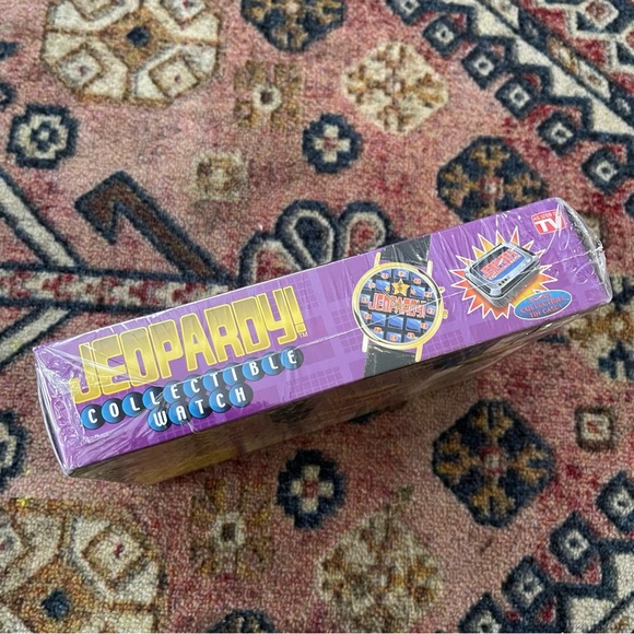 Vintage Jeopardy Collectible Watch 1999 With Tin 18k Gold Plated COA New sealed - Picture 5 of 5